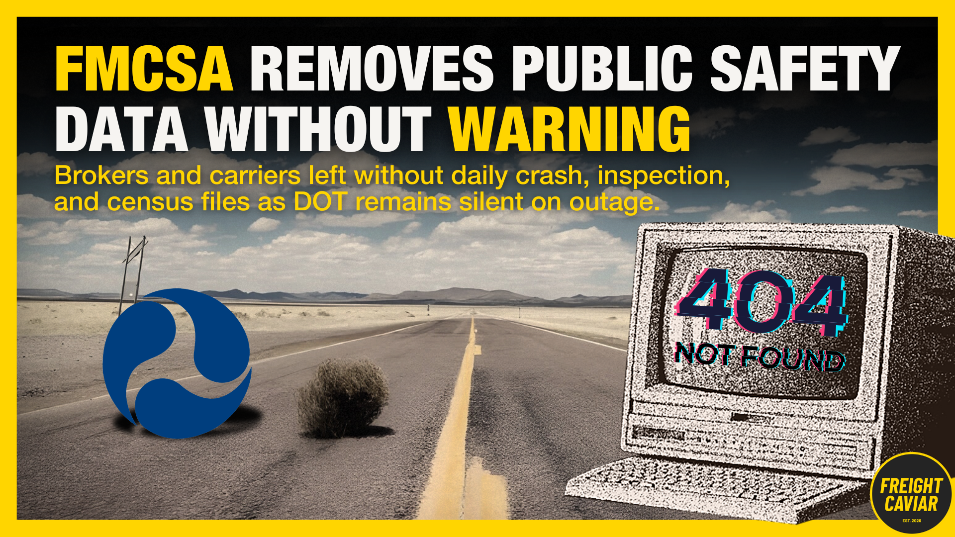 🎣 DOT Data Goes Dark